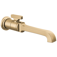 Delta - Single Handle Wall Mount Bathroom Faucet Trim - Lumicoat® Champagne Bronze - T3589LF-CZ-PR-WL