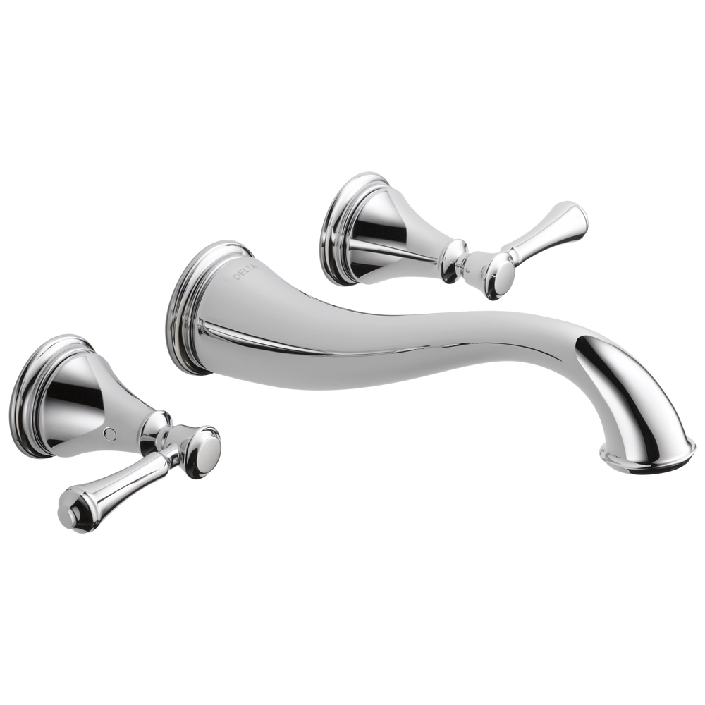 Delta - Two Handle Wall Mount Bathroom Faucet Trim - Chrome - T3597LF-WL