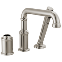 Delta - Three Hole Roman Tub Trim with Hand Shower - Less Handle - Lumicoat® Stainless - T3784-SS-PR-LHP