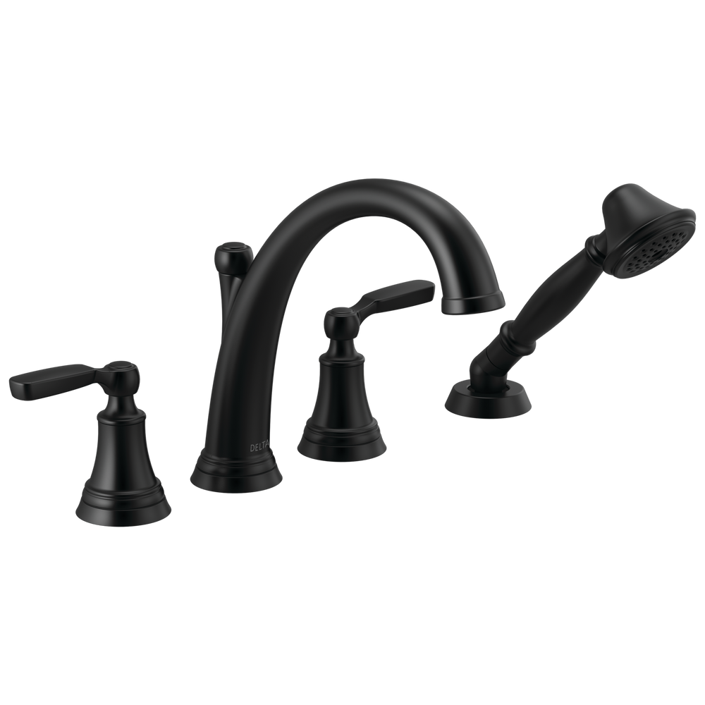 Delta - Roman Tub with Handshower Trim - Matte Black - T4732-BL