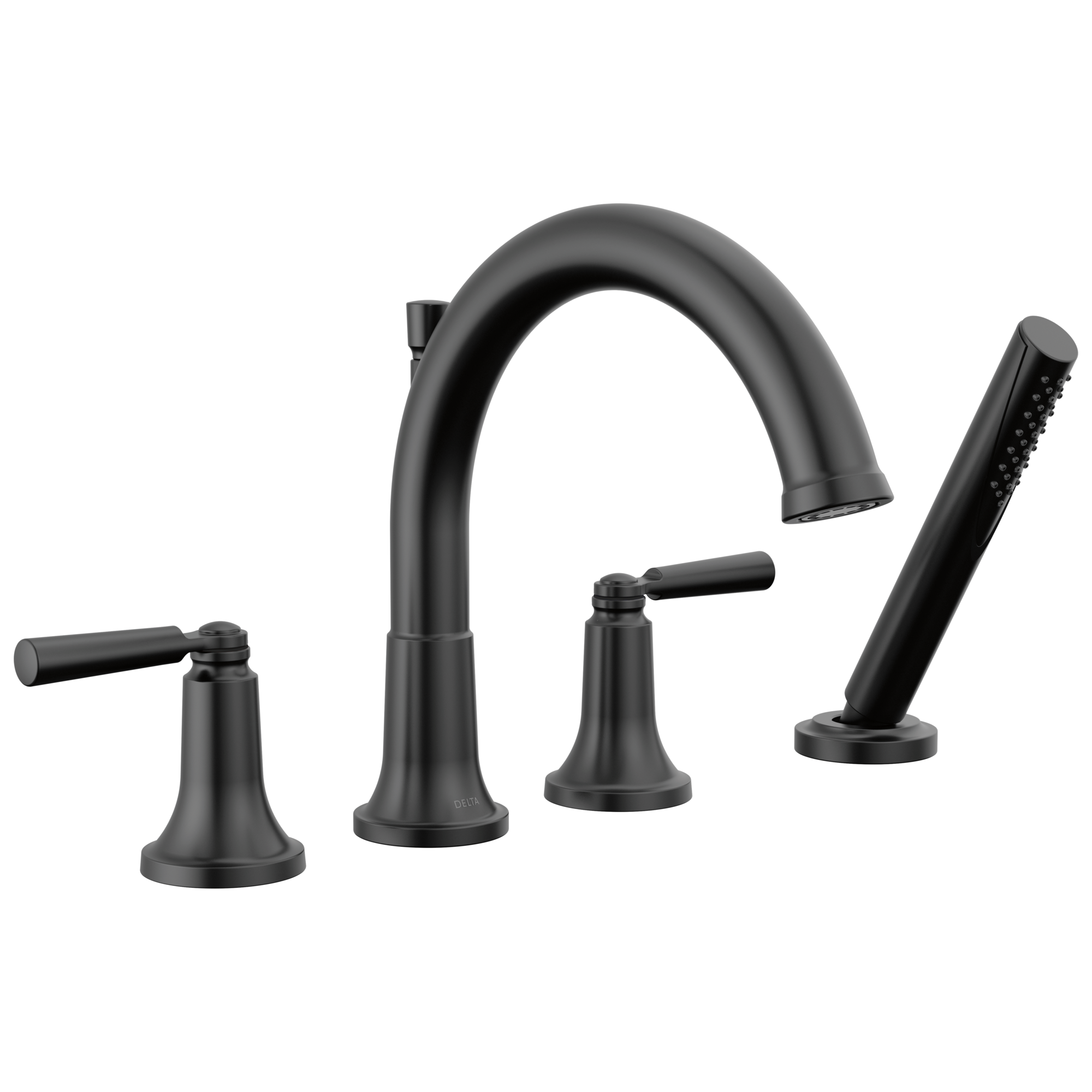 Delta - Roman Tub Trim with Hand Shower - Matte Black - T4735-BL