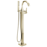 Delta - Single Handle Floor Mount Tub Filler Trim - Lumicoat® Polished Nickel - T4746-PN-PR-FL