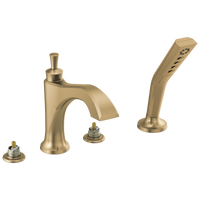 Delta - Roman Tub with Hand Shower Trim - Less Handles - Champagne Bronze - T4756-CZLHP