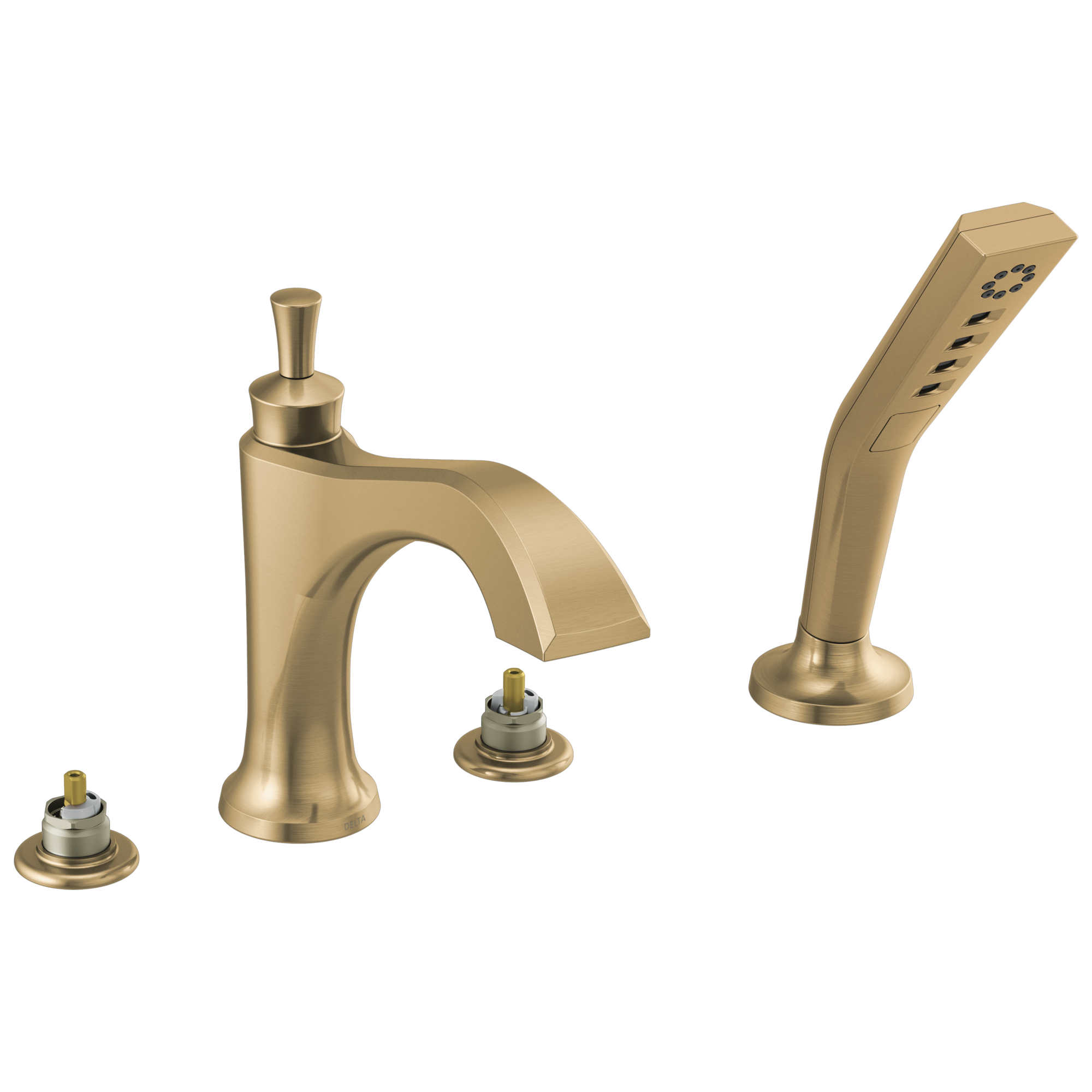 Delta - Roman Tub with Hand Shower Trim - Less Handles - Champagne Bronze - T4756-CZLHP