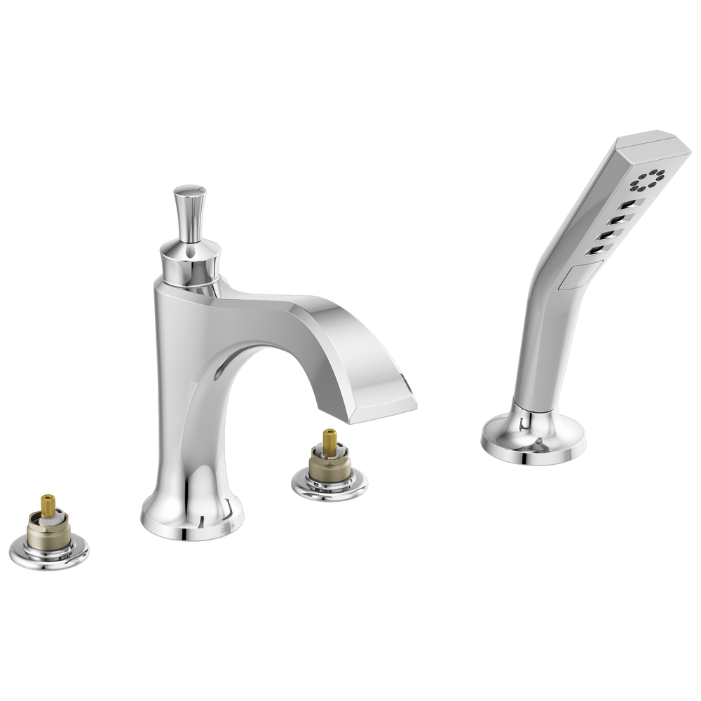 Delta - Roman Tub with Hand Shower Trim - Less Handles - Chrome - T4756-LHP