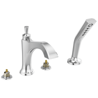 Delta - Roman Tub with Hand Shower Trim - Less Handles - Chrome - T4756-LHP