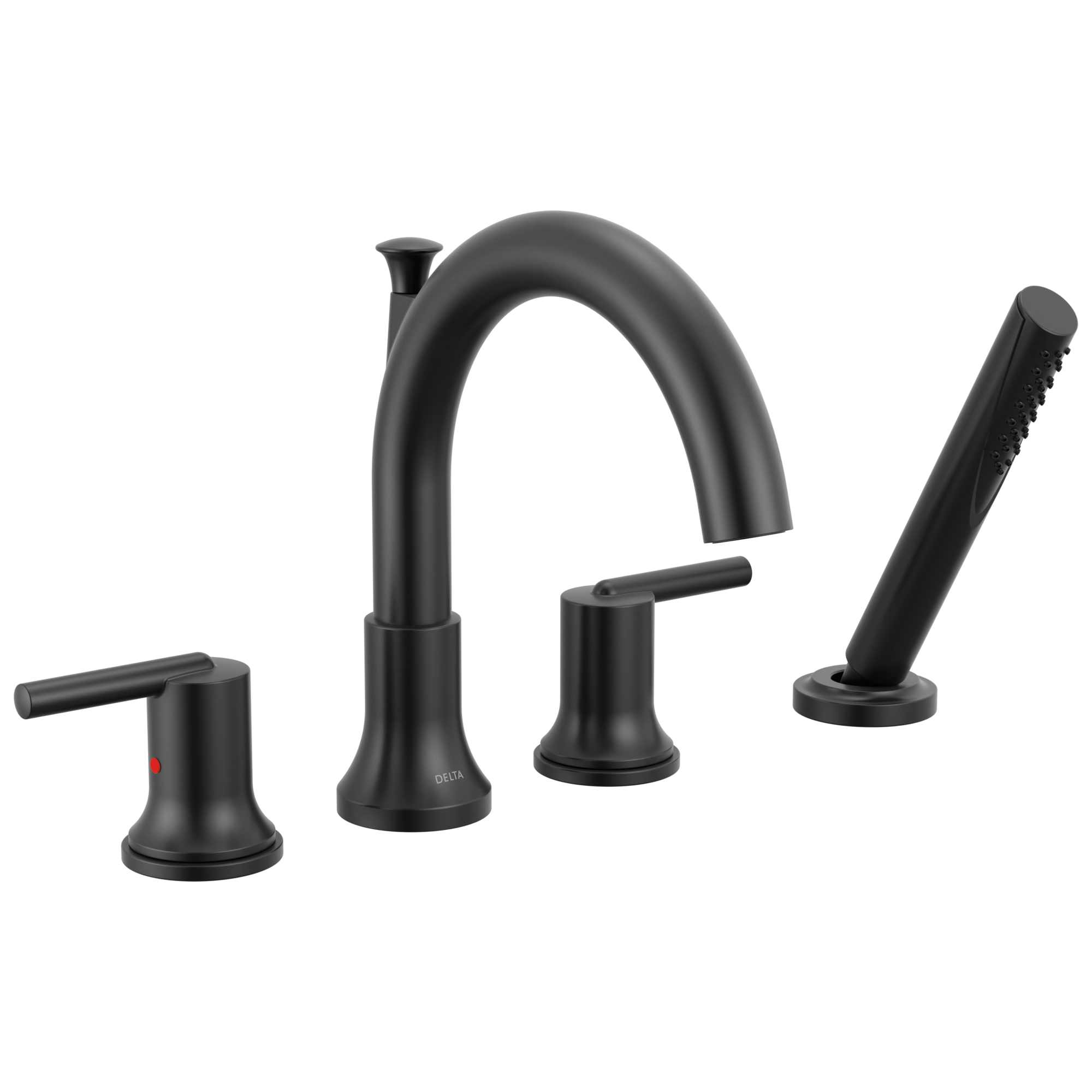 Delta - Roman Tub with Hand Shower Trim - Matte Black - T4759-BL