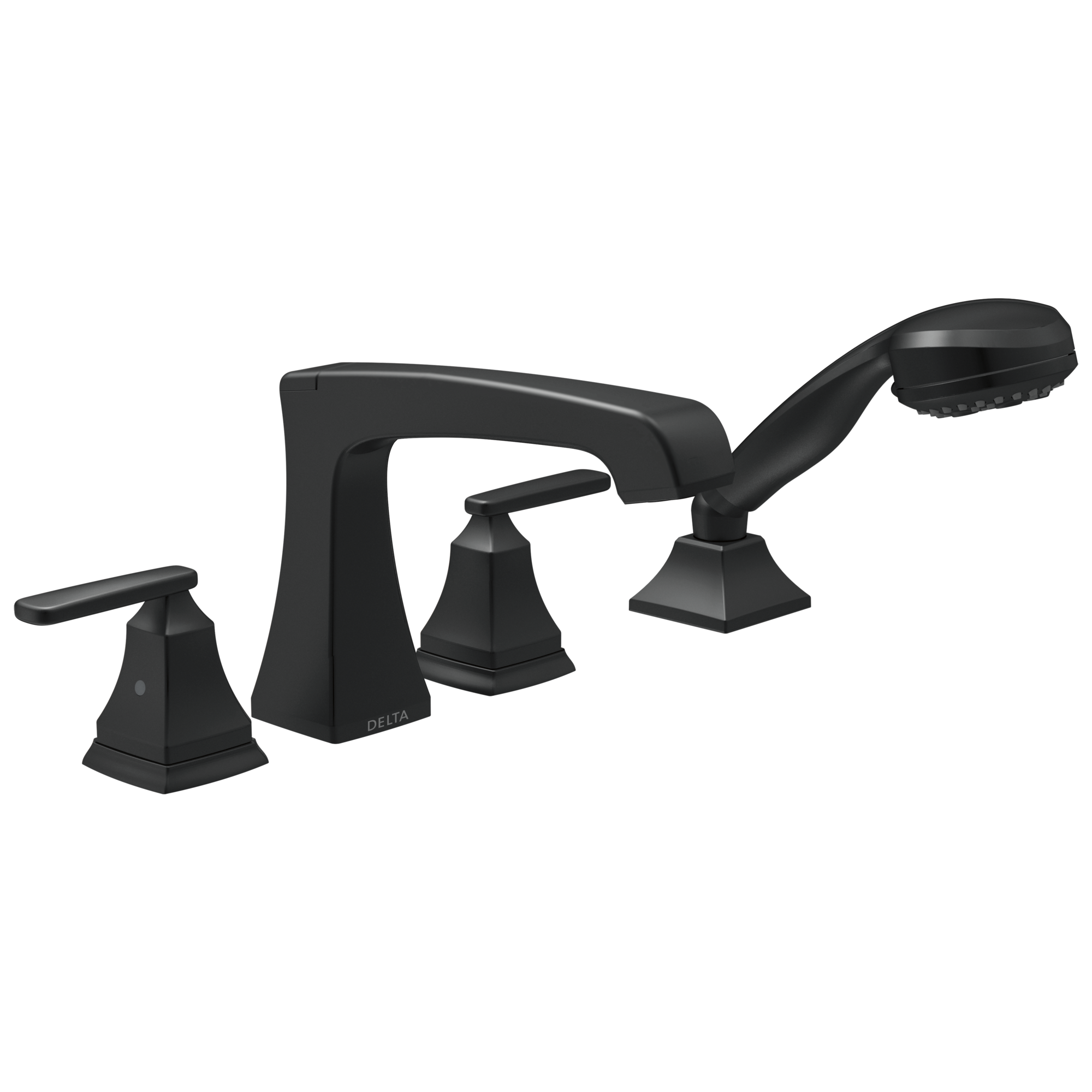 Delta - Roman Tub with Hand Shower Trim - Matte Black - T4764-BL