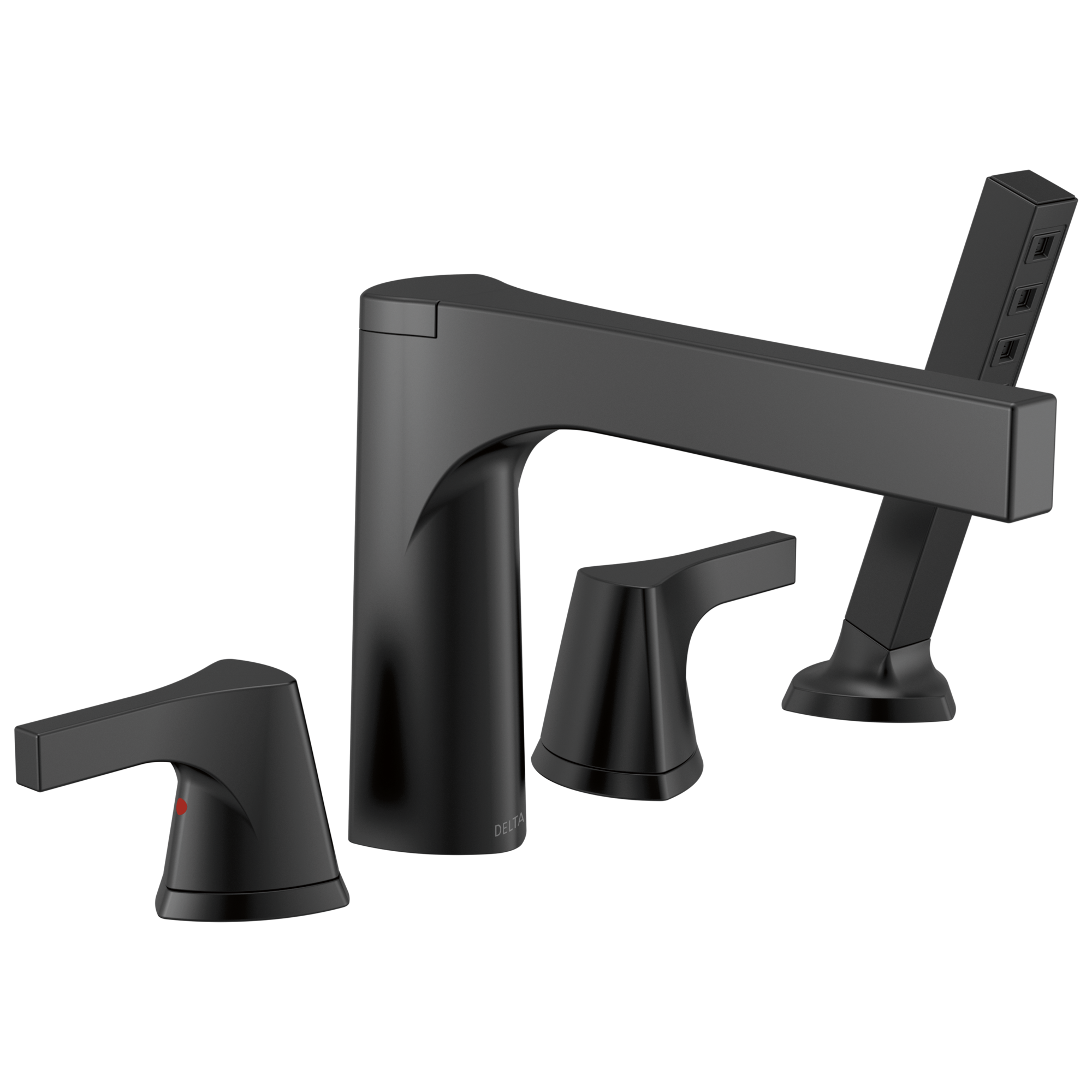 Delta - Roman Tub with Hand Shower Trim - Matte Black - T4774-BL