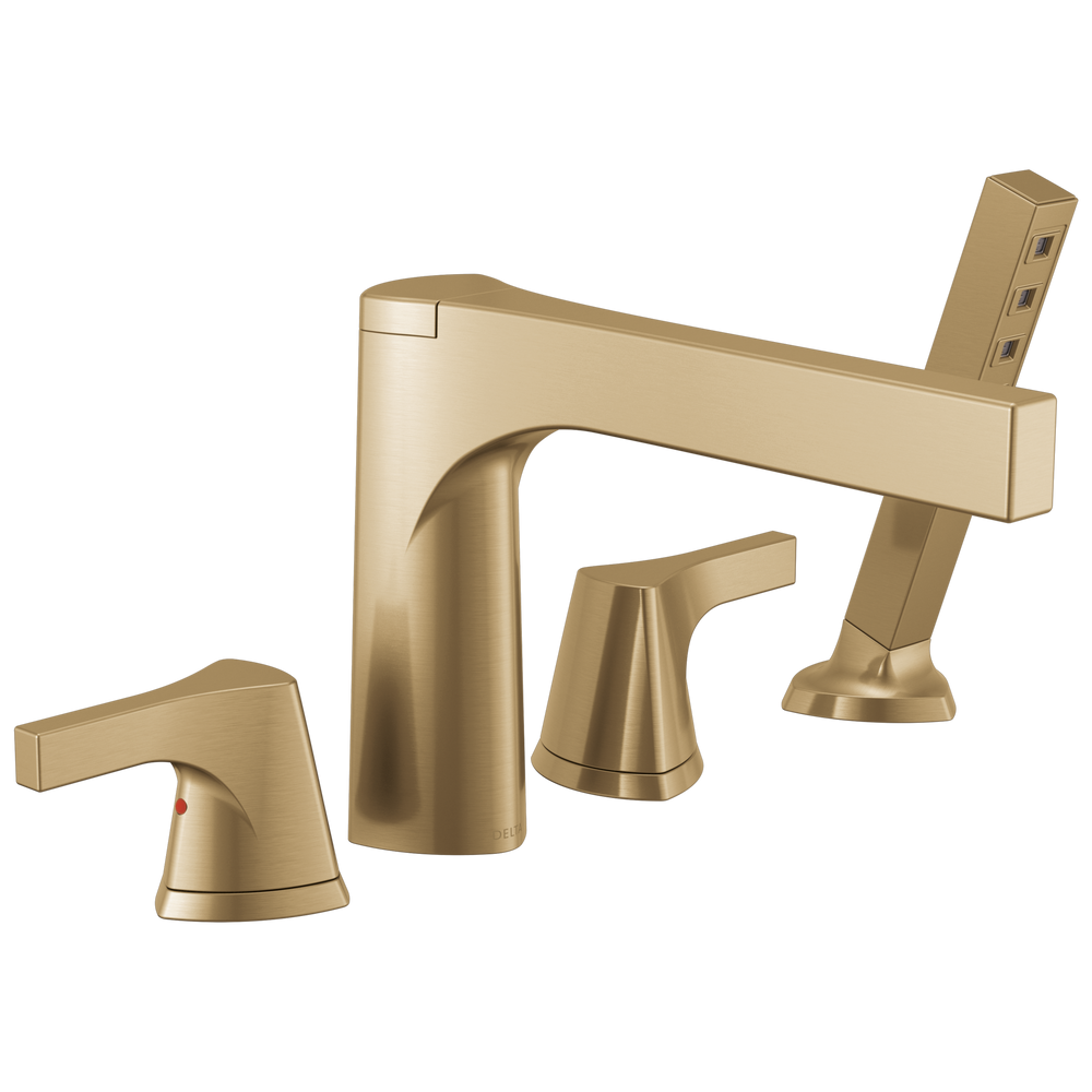 Delta - Roman Tub with Hand Shower Trim - Champagne Bronze - T4774-CZ