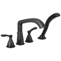 Delta - Four Hole Roman Tub Trim - Matte Black - T4776-BL