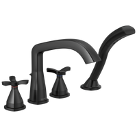 Delta - Four Hole Roman Tub Trim - Matte Black - T47766-BL