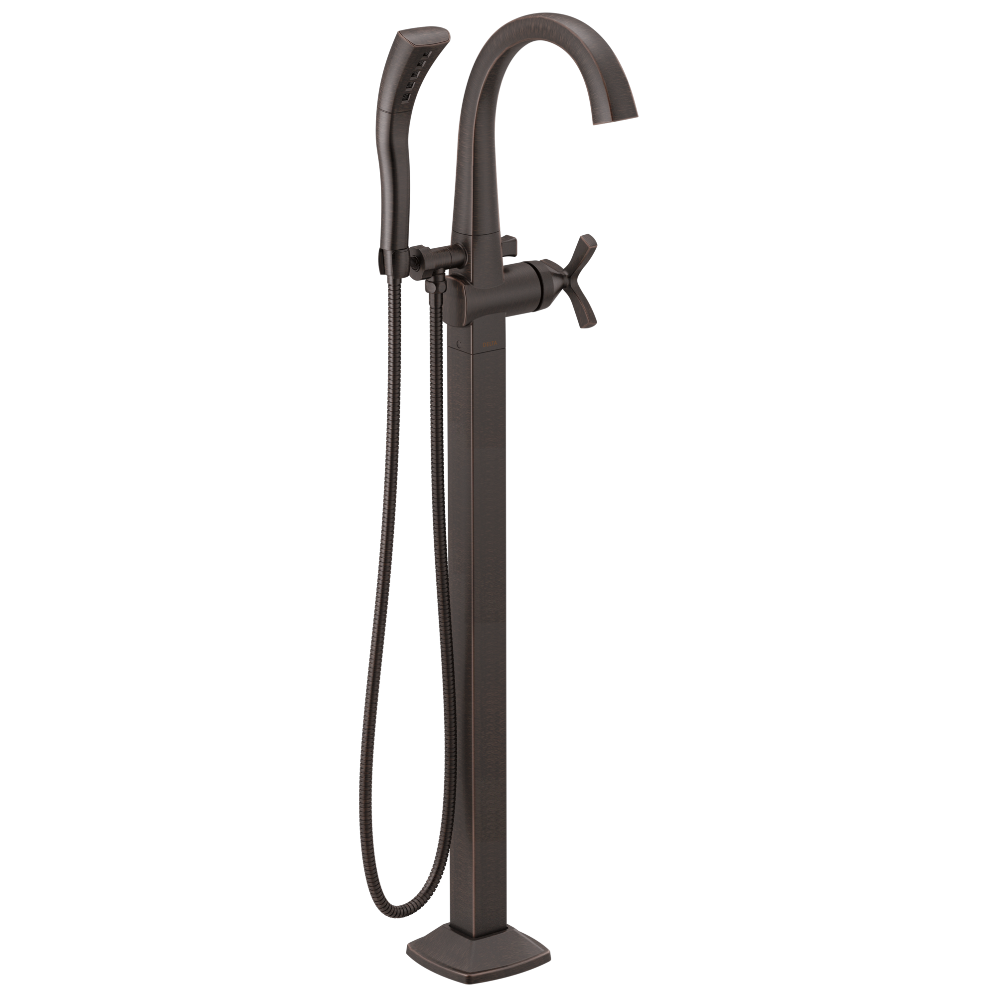 Delta - Single Handle Floor Mount Tub Filler Trim - Venetian Bronze - T47776-RBFL