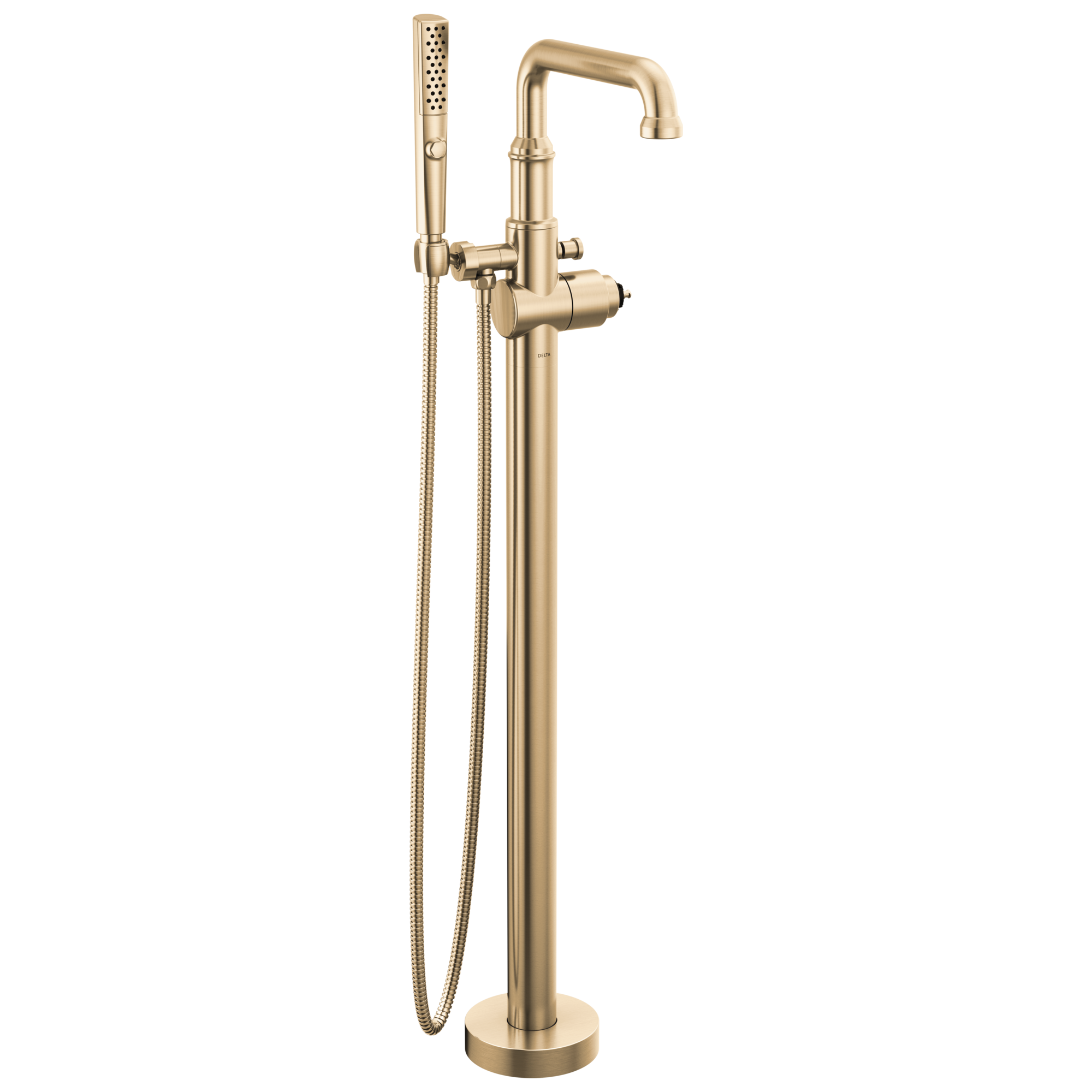 Delta - Floor Mount Tub Filler Trim- Less Handle - Lumicoat® Champagne Bronze - T4784-CZ-PR-LHP-FL