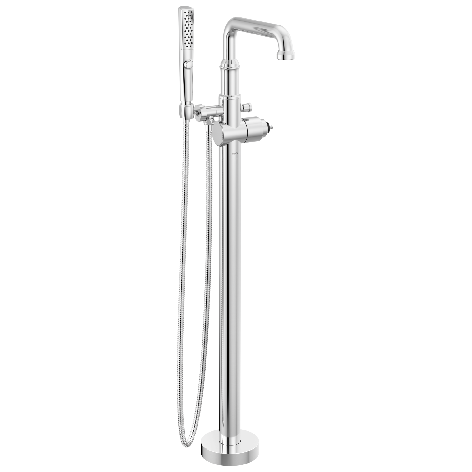 Delta - Floor Mount Tub Filler Trim- Less Handle - Lumicoat® Chrome - T4784-PR-LHP-FL