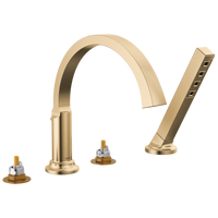 Delta - Roman Tub Trim with Hand Shower - Lumicoat® Champagne Bronze - T4788-CZ-PR-LHP