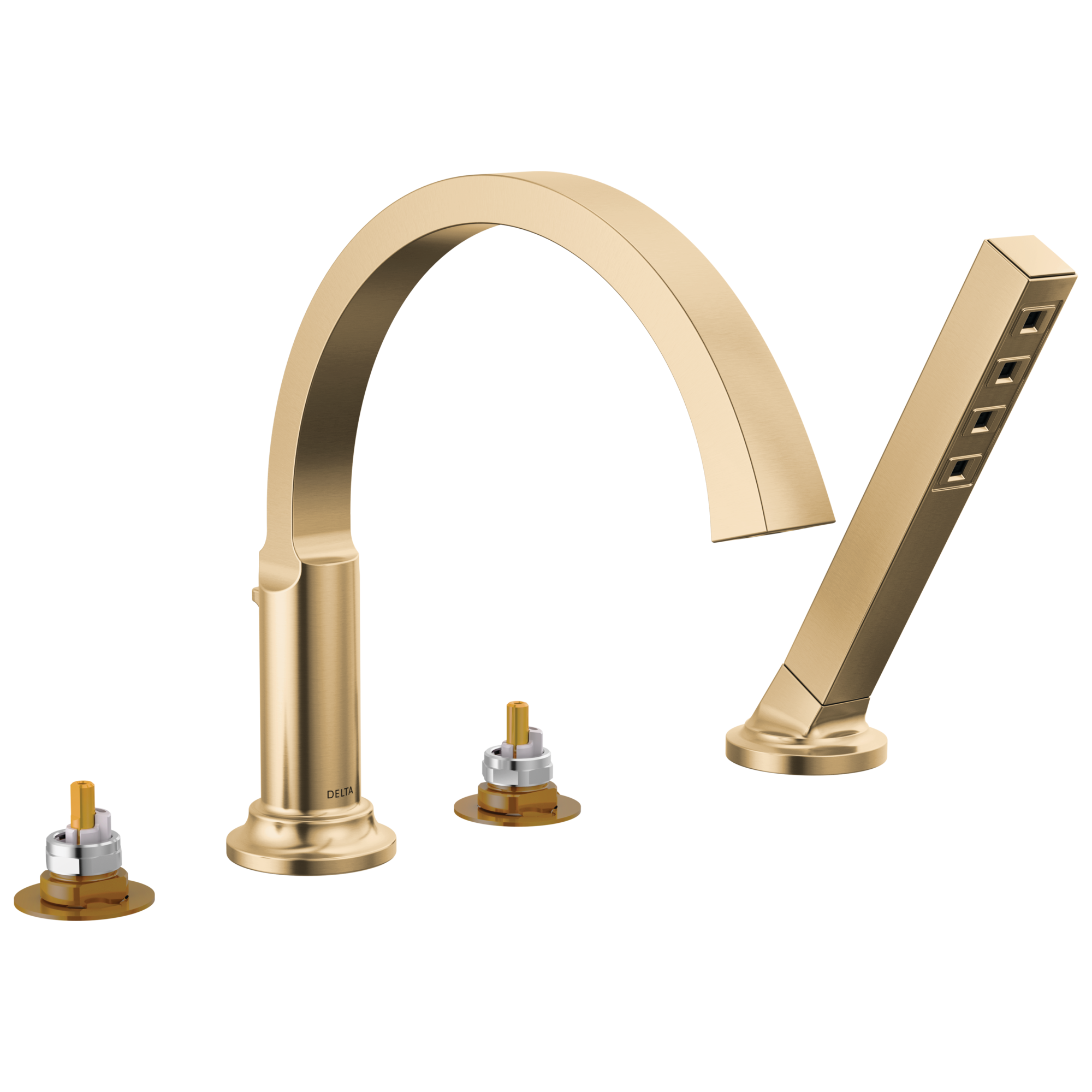 Delta - Roman Tub Trim with Hand Shower - Lumicoat® Champagne Bronze - T4788-CZ-PR-LHP