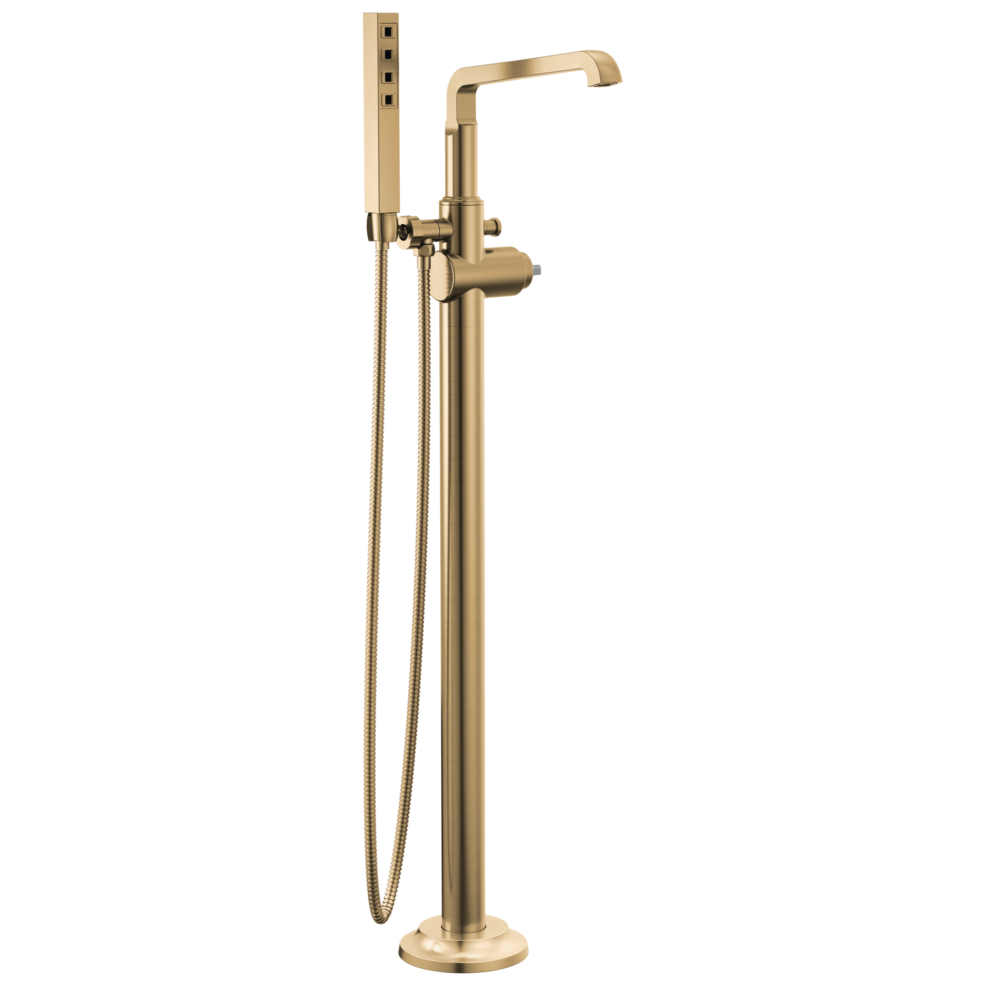 Delta - Floor Mount Tub Filler Trim - Lumicoat® Champagne Bronze - T4789-CZ-PR-LHP-FL