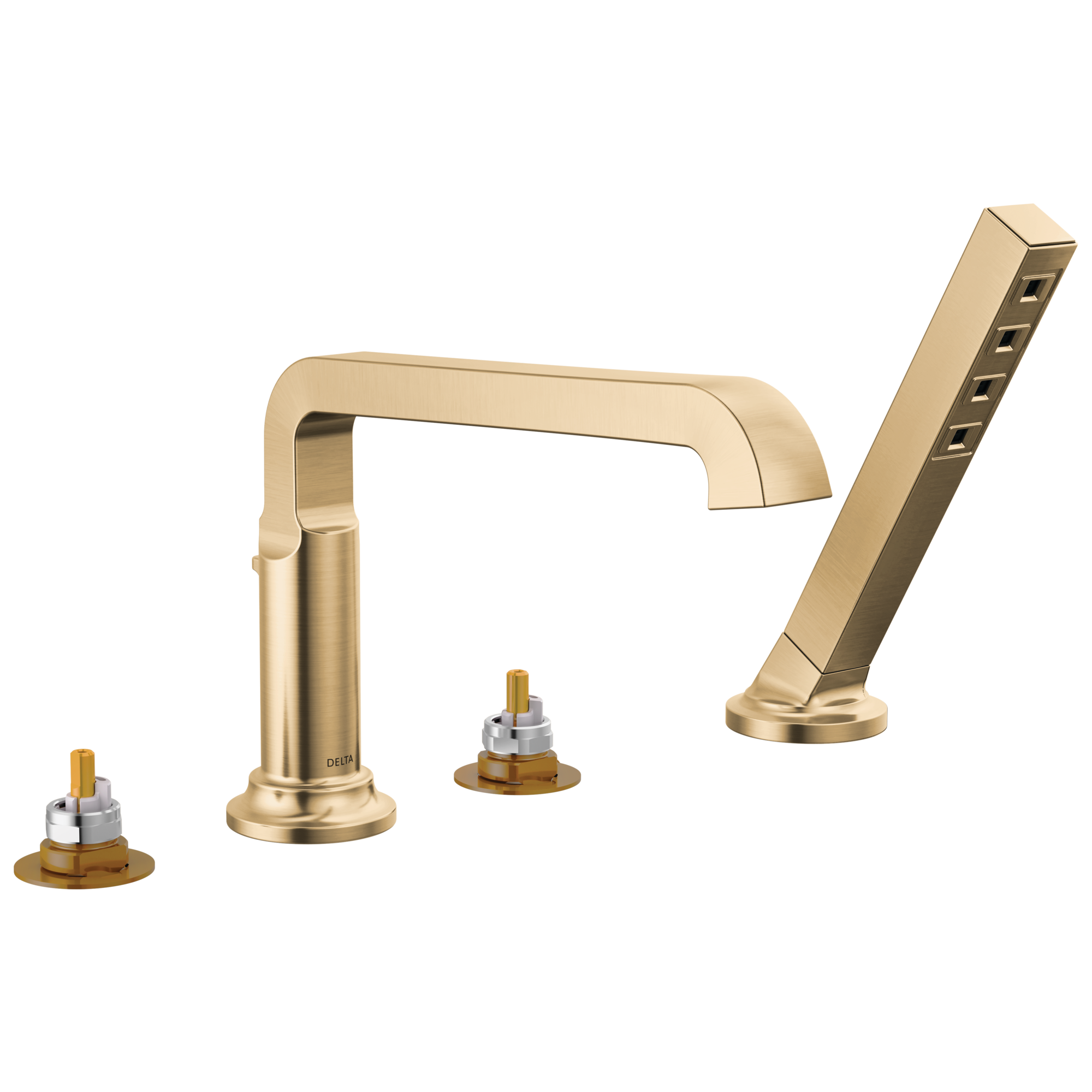 Delta - Roman Tub Trim with Hand Shower - Lumicoat® Champagne Bronze - T4789-CZ-PR-LHP