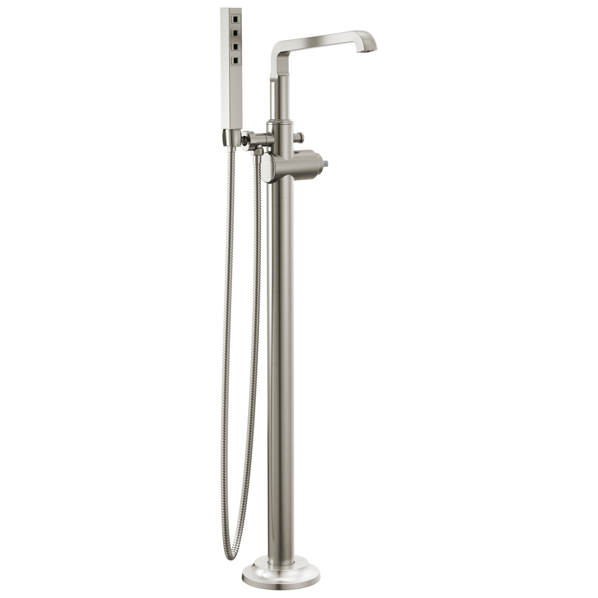 Delta - Floor Mount Tub Filler Trim - Lumicoat® Stainless - T4789-SS-PR-LHP-FL