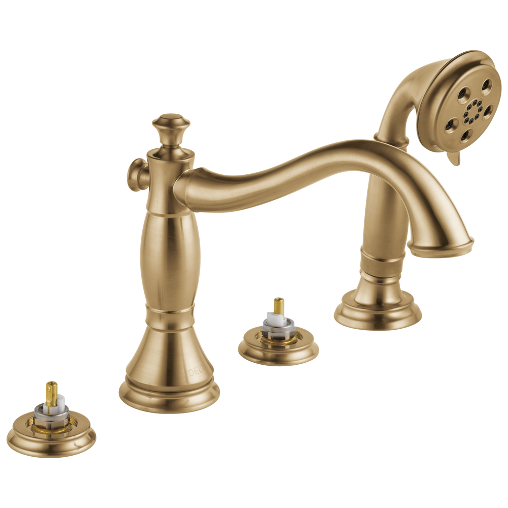 Delta - Roman Tub with Hand Shower Trim - Less Handles - Champagne Bronze - T4797-CZLHP