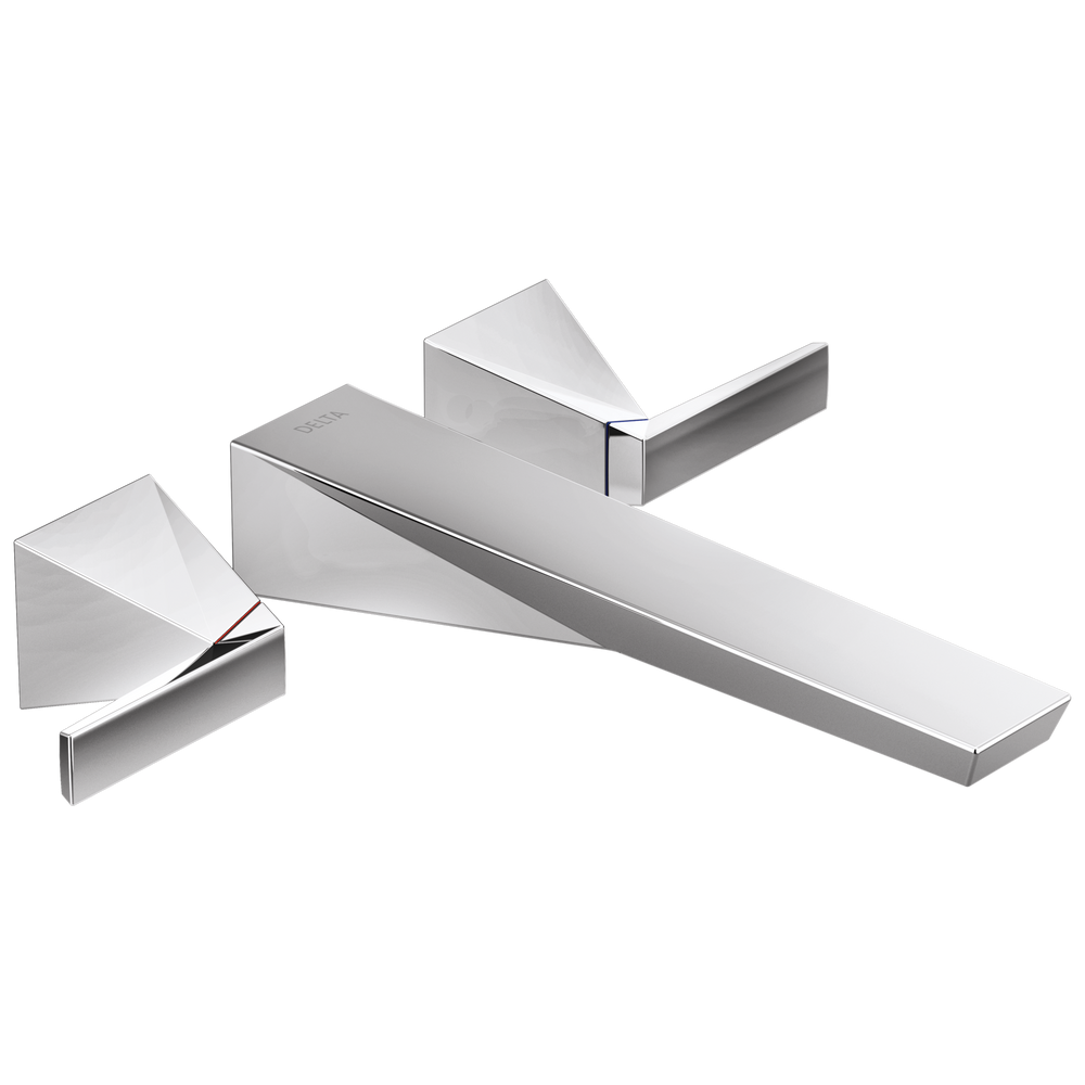 Delta - Wall Mount Tub Filler Trim - Lumicoat® Chrome - T5743-PR-WL