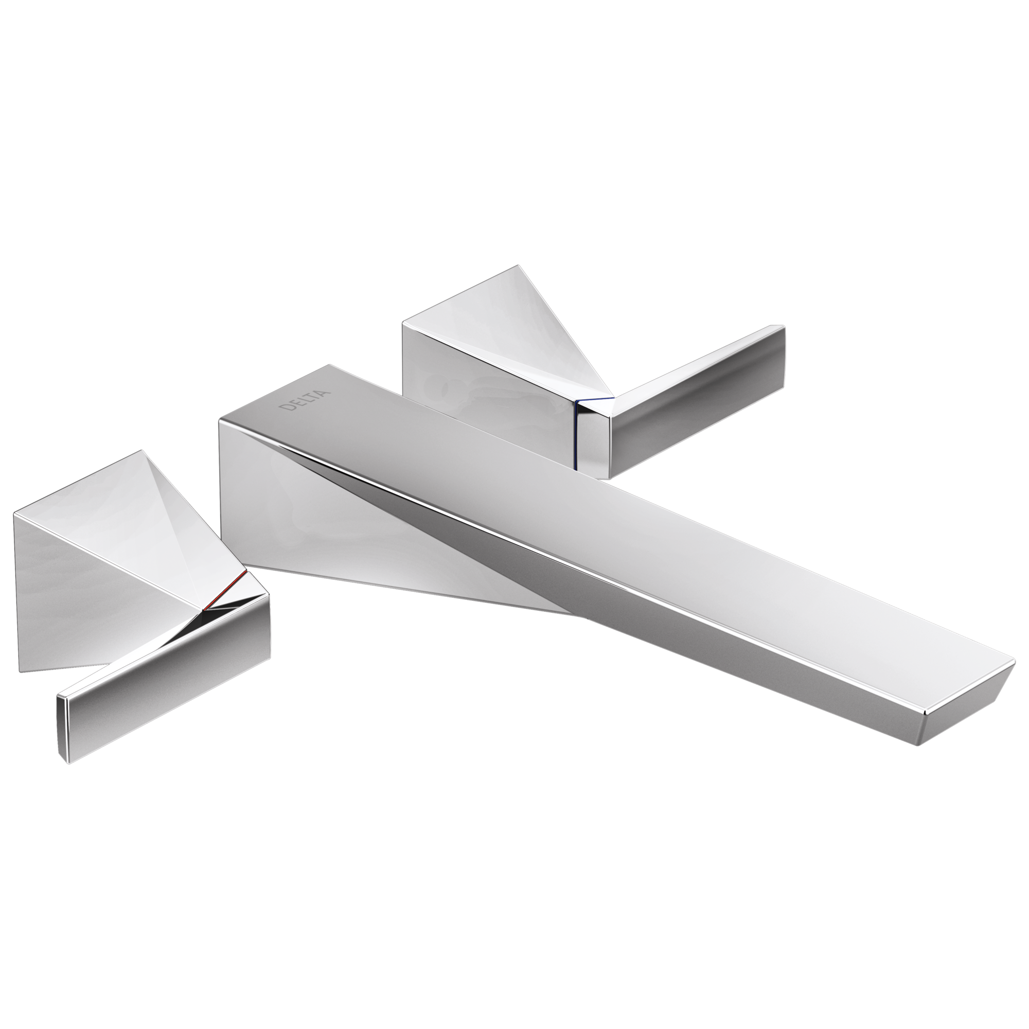 Delta - Wall Mount Tub Filler Trim - Lumicoat® Chrome - T5743-PR-WL