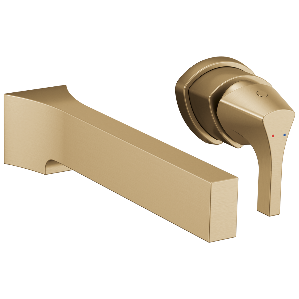 Delta - Single Handle Wall Mount Bathroom Faucet Trim - Champagne Bronze - T574LF-CZWL