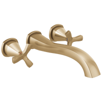 Delta - Wall Mounted Tub Filler - Lumicoat® Champagne Bronze - T57766-CZ-PR-WL