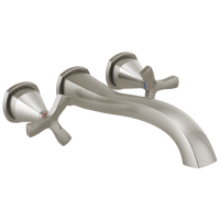 Delta - Wall Mounted Tub Filler - Lumicoat® Stainless - T57766-SS-PR-WL