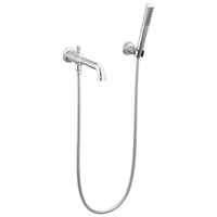 Delta - Wall Mount Tub Filler Trim with Hand Shower - Less Handles - Lumicoat® Chrome - T5784-PR-LHP-WL