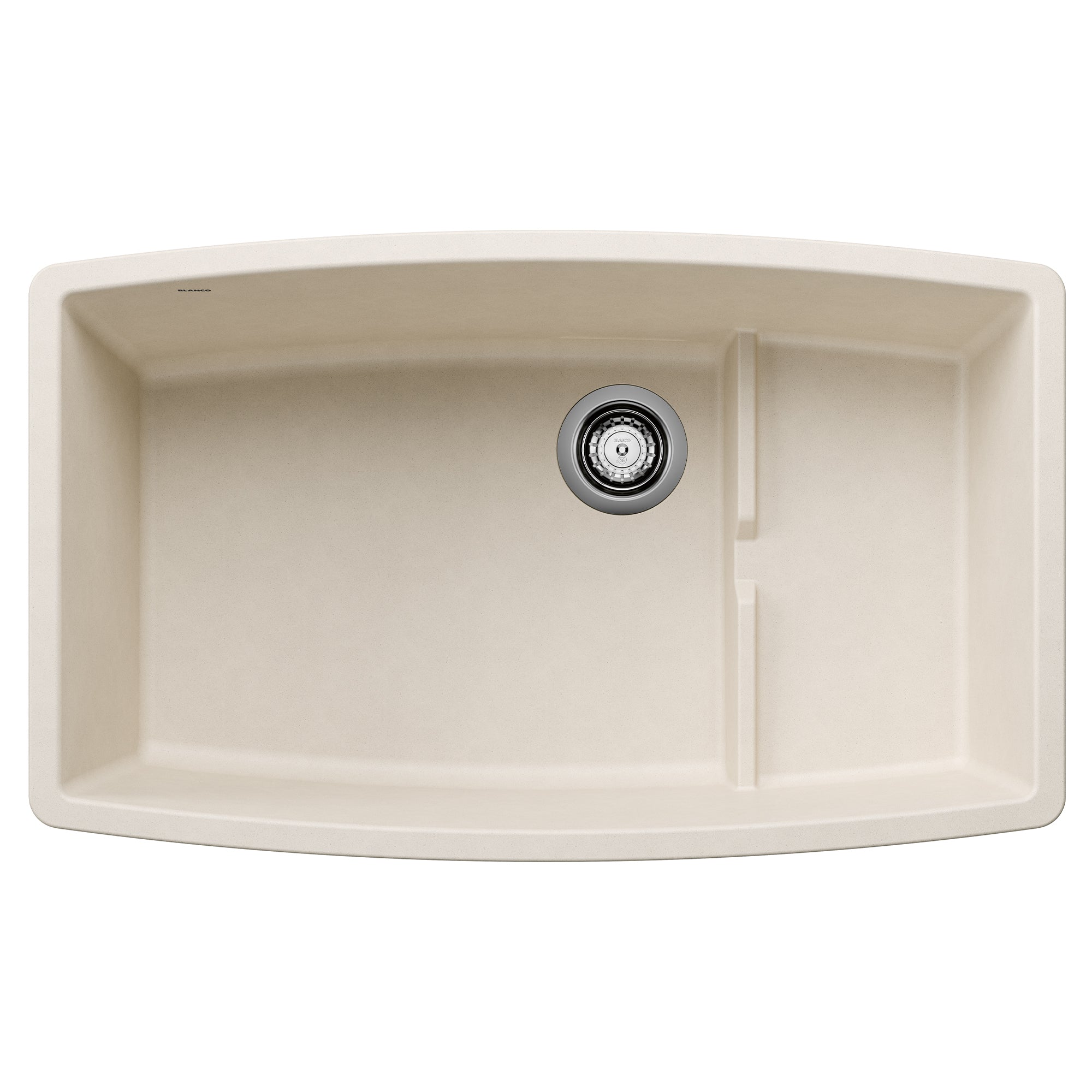 Blanco - 443085 - Performa Cascade SILGRANIT 32" Single Bowl Undermount Kitchen Sink with Colander - Soft White