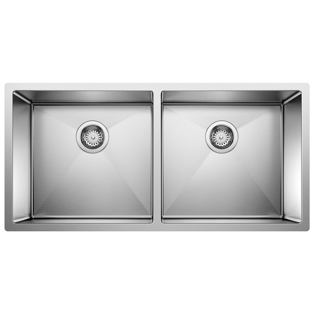 Blanco - 516219 - Precision R10 37" 50/50 Double Bowl Undermount Stainless Steel Kitchen Sink