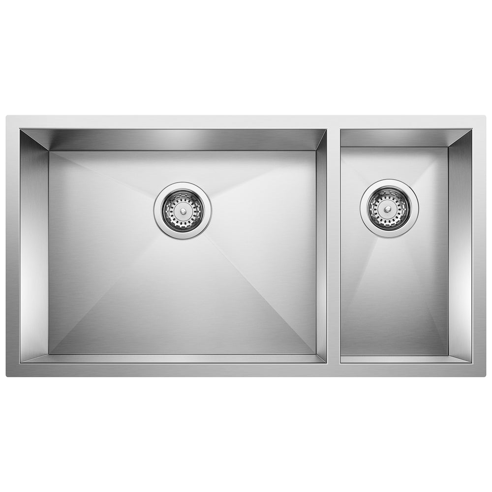 Blanco - 516213 - Precision R0 33" 70/30 Double Bowl Undermount Stainless Steel Kitchen Sink