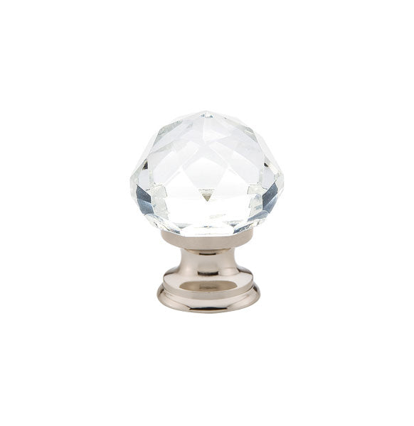 Emtek - 86003US14 - Diamond Glass Cabinet Knob, 1", US14