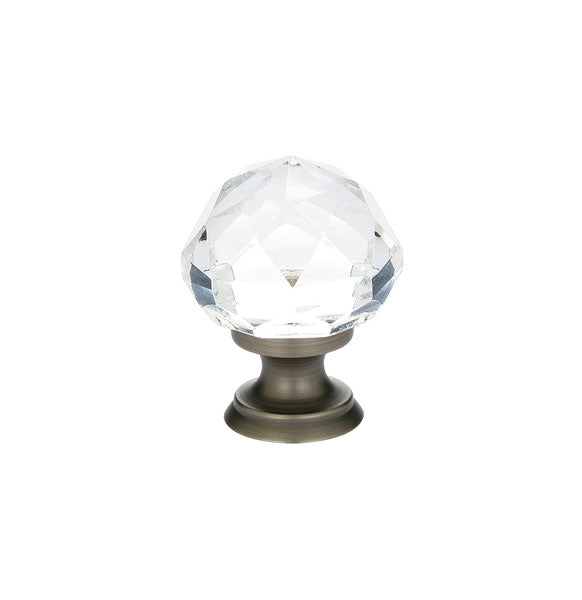 Emtek - 86003US15A - Diamond Glass Cabinet Knob, 1", US15A