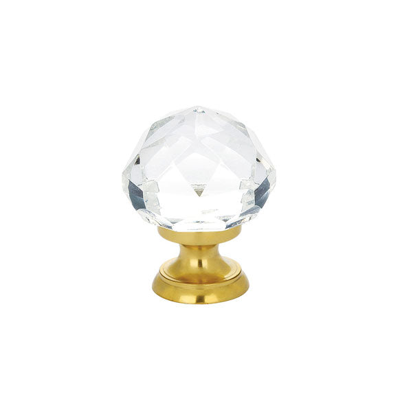 Emtek - 86003US3 - Diamond Glass Cabinet Knob, 1", US3