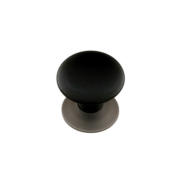 Emtek - 86009US15A - Porcelain Cabinet Knob, Ebony, 1-3/8", US15A