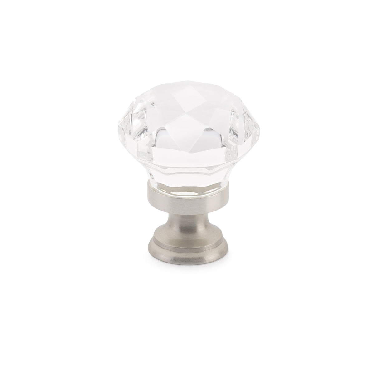 Emtek - 86012US15 - Diamond Glass Cabinet Knob, 1-1/4", US15