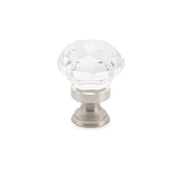 Emtek - 86012US15 - Diamond Glass Cabinet Knob, 1-1/4", US15