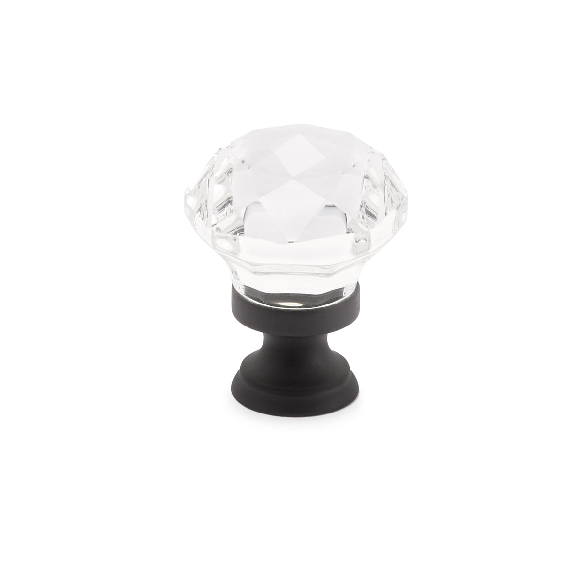 Emtek - 86012US19 - Diamond Glass Cabinet Knob, 1-1/4", US19