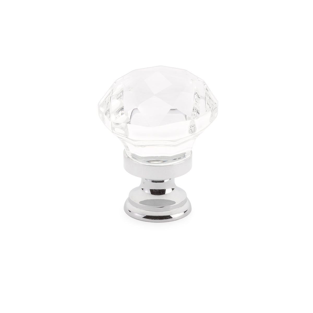 Emtek - 86012US26 - Diamond Glass Cabinet Knob, 1-1/4", US26