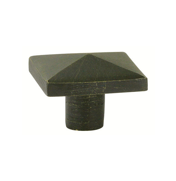 Emtek - 86145MB - Sandcast Bronze Square Knob, 1-1/4", MB