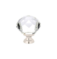 Emtek - 86209US14 - Diamond Glass Wardrobe Knob, 1-3/4", US14