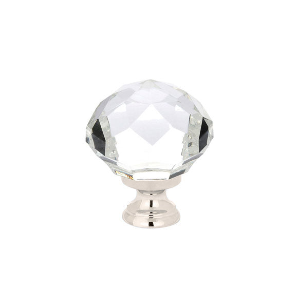 Emtek - 86209US14 - Diamond Glass Wardrobe Knob, 1-3/4", US14