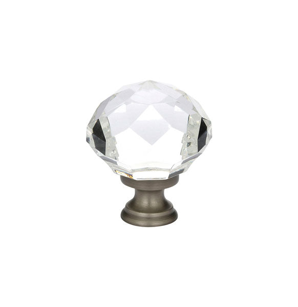 Emtek - 86209US15A - Diamond Glass Wardrobe Knob, 1-3/4", US15A