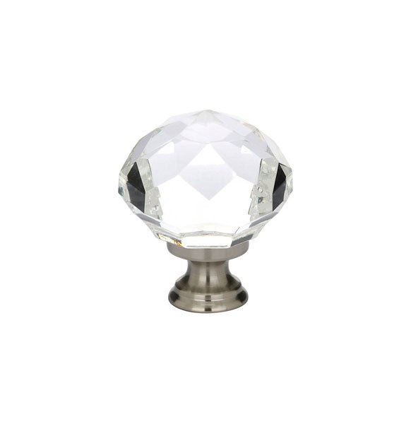 Emtek - 86209US15 - Diamond Glass Wardrobe Knob, 1-3/4", US15