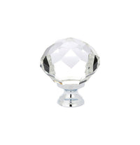 Emtek - 86209US26 - Diamond Glass Wardrobe Knob, 1-3/4", US26