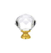 Emtek - 86209US3 - Diamond Glass Wardrobe Knob, 1-3/4", US3