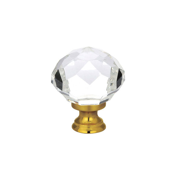 Emtek - 86209US7 - Diamond Glass Wardrobe Knob, 1-3/4", US7